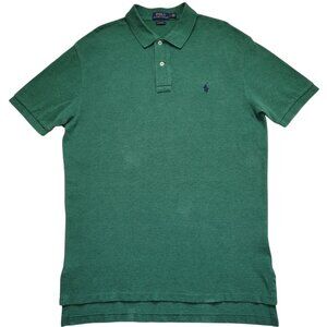 Polo Ralph Lauren Shirt Classic Fit Short Sleeve Heather Green Large Preppy